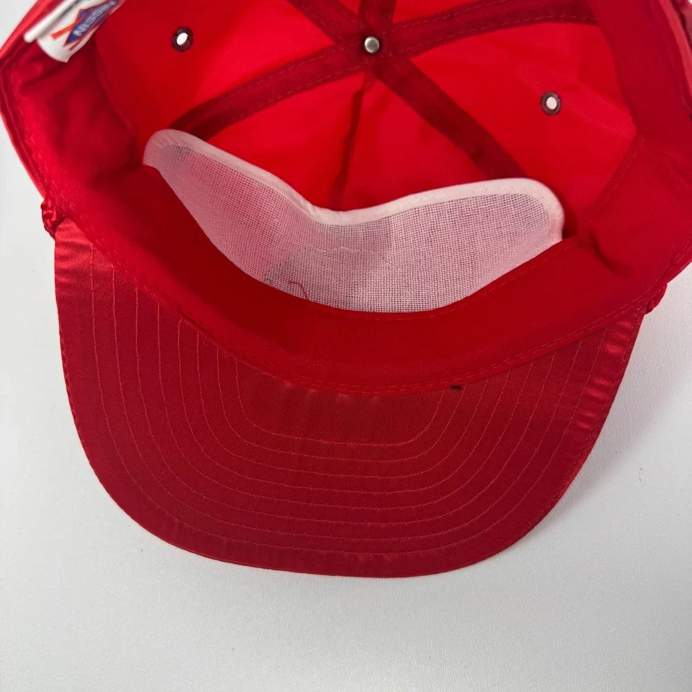 Vintage‎ Chicago Blackhawks Nissin Red Satin Rope Snapback Hat Mens NHL Cap